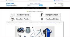 Desktop Screenshot of giantbikespares.com