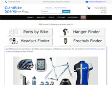 Tablet Screenshot of giantbikespares.com